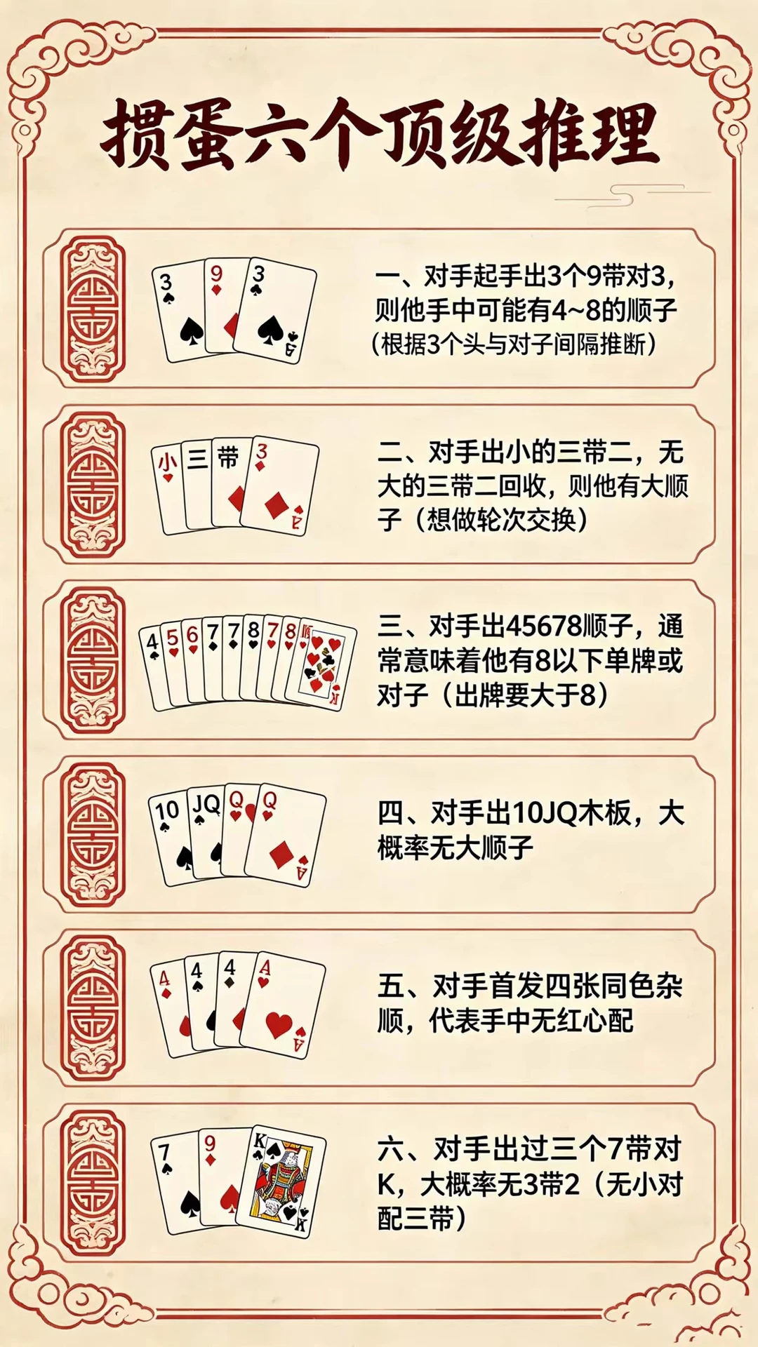 玩掼蛋，教你六个顶级推理！