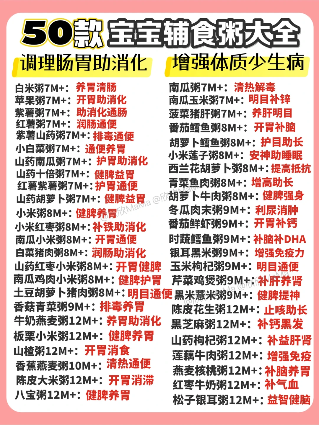 50款宝宝辅食粥大全｜健脾养胃 软糯好消化✅