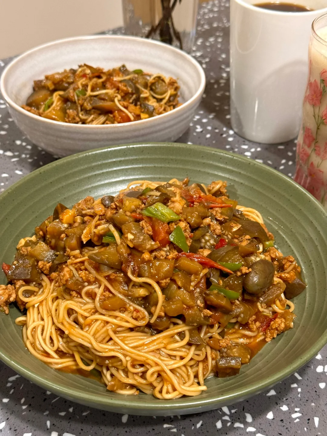 茄子焖面家常做法/早餐必备