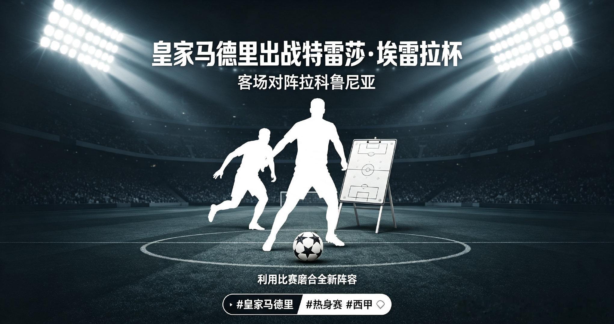 以赛练兵！皇马客场出战拉科鲁尼亚，角逐特雷莎·埃雷拉杯，测试新赛季阵容。   ​