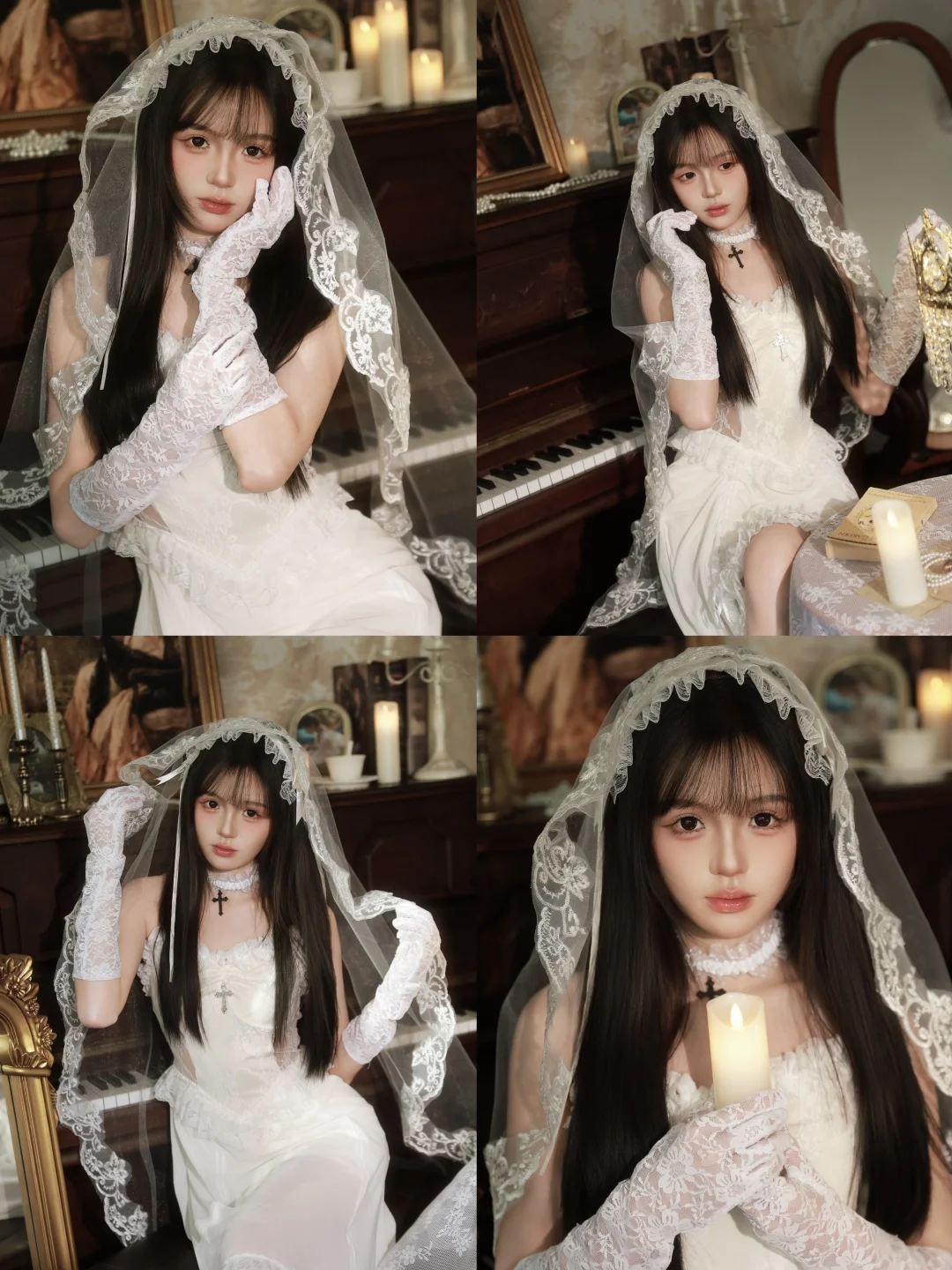 我就是你唯一的妻｜复古婚纱doll感拍照姿势