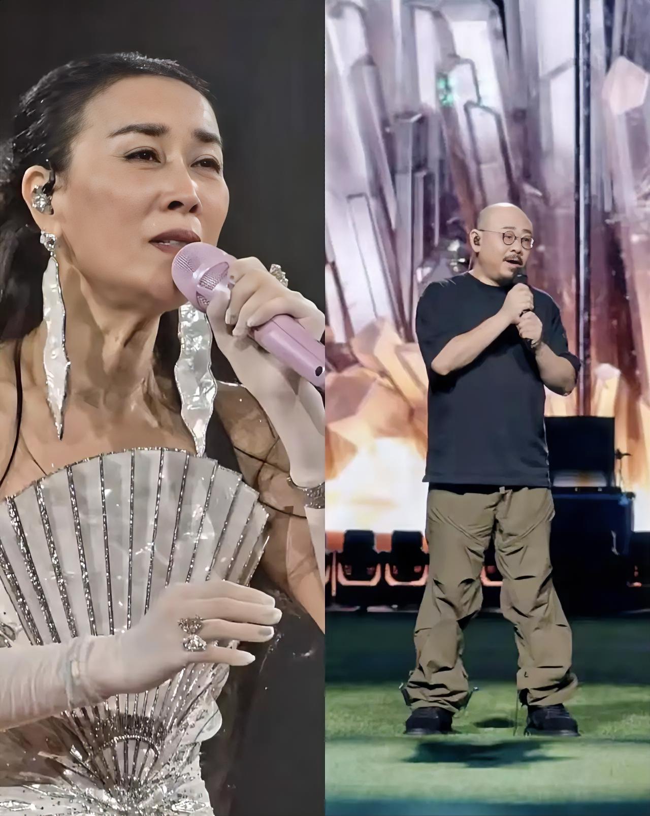 那英这场演唱会，
​如果非要和刀郎比较，
​别的不好说，但是她很明显赢的一点是比刀郎多了很多捧场助阵的朋友。

台下包厢一扒，半个娱乐圈都过来撑场面了。
 
这次那英北京站，台上有肖战当惊喜嘉宾，台下包厢更热闹，王菲、黄渤、宋丹丹、殷秀梅一大堆熟人全部到场，一整场挨个点名打招呼，网友都调侃说这简直就