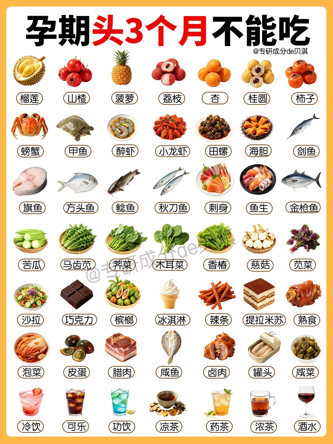 🔥孕期饮食禁忌‼️怀孕1-10月营养饮食安排