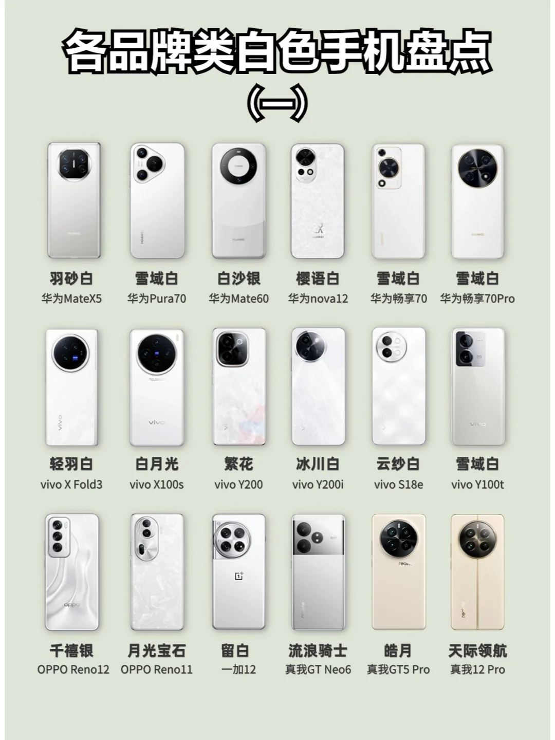 各品牌白色手机盘点（1）