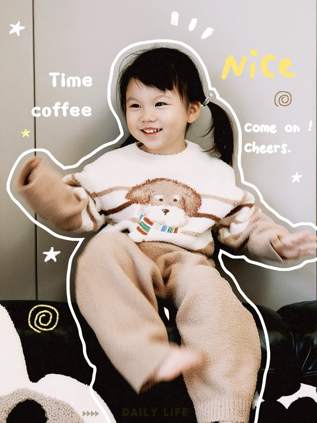 冬季的幸福 就是床上有个毛茸茸的女儿👧🏻