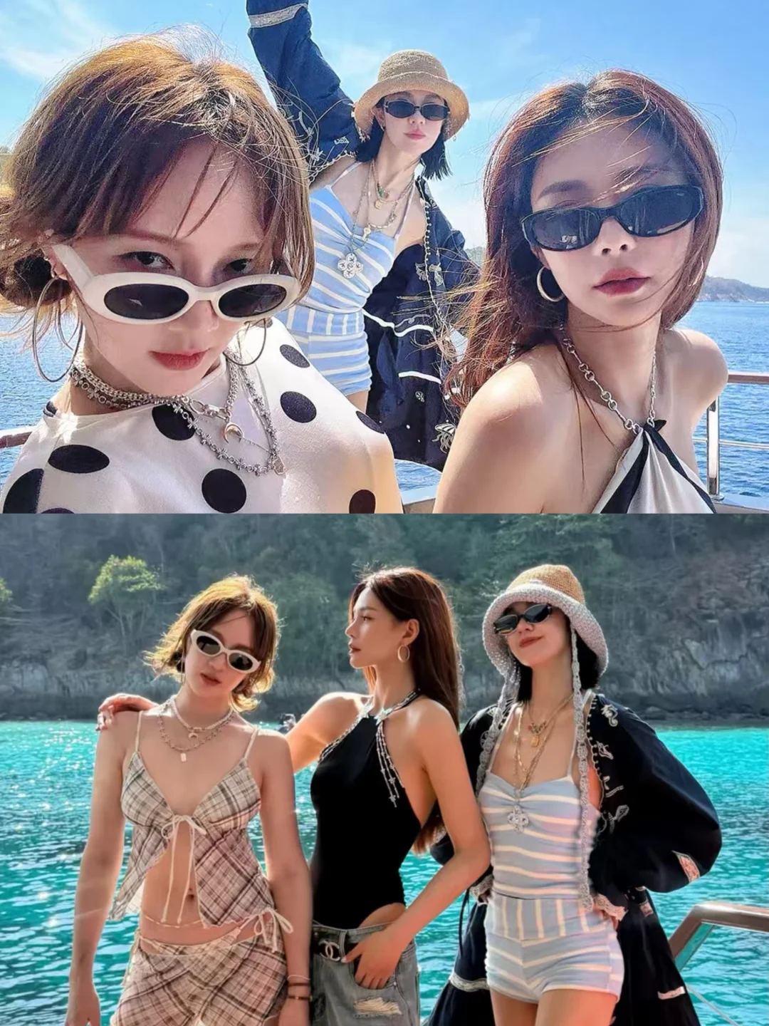 孟佳沈梦辰郁可唯度假❗好权威的三张脸