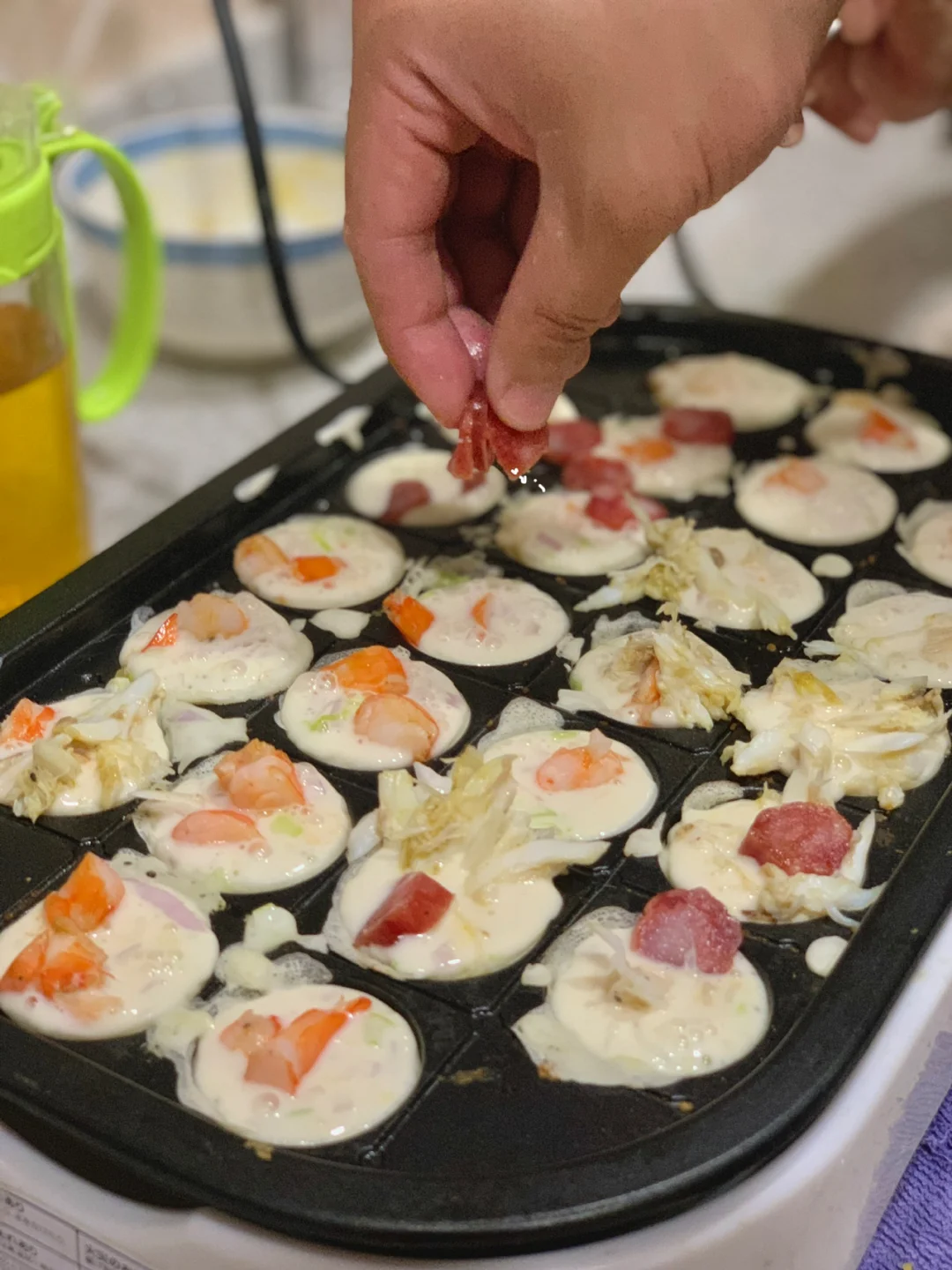 家庭版章鱼小丸子🐙蟹黄流沙馅/鲜虾蟹肉馅