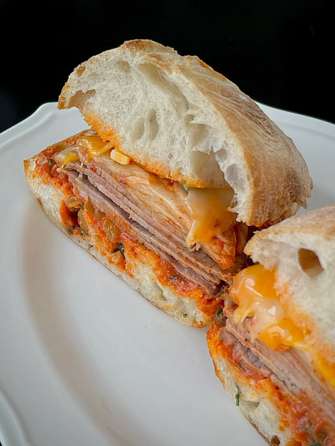 低脂高蛋白快手早餐 韩式泡菜牛肉恰巴塔🥪
