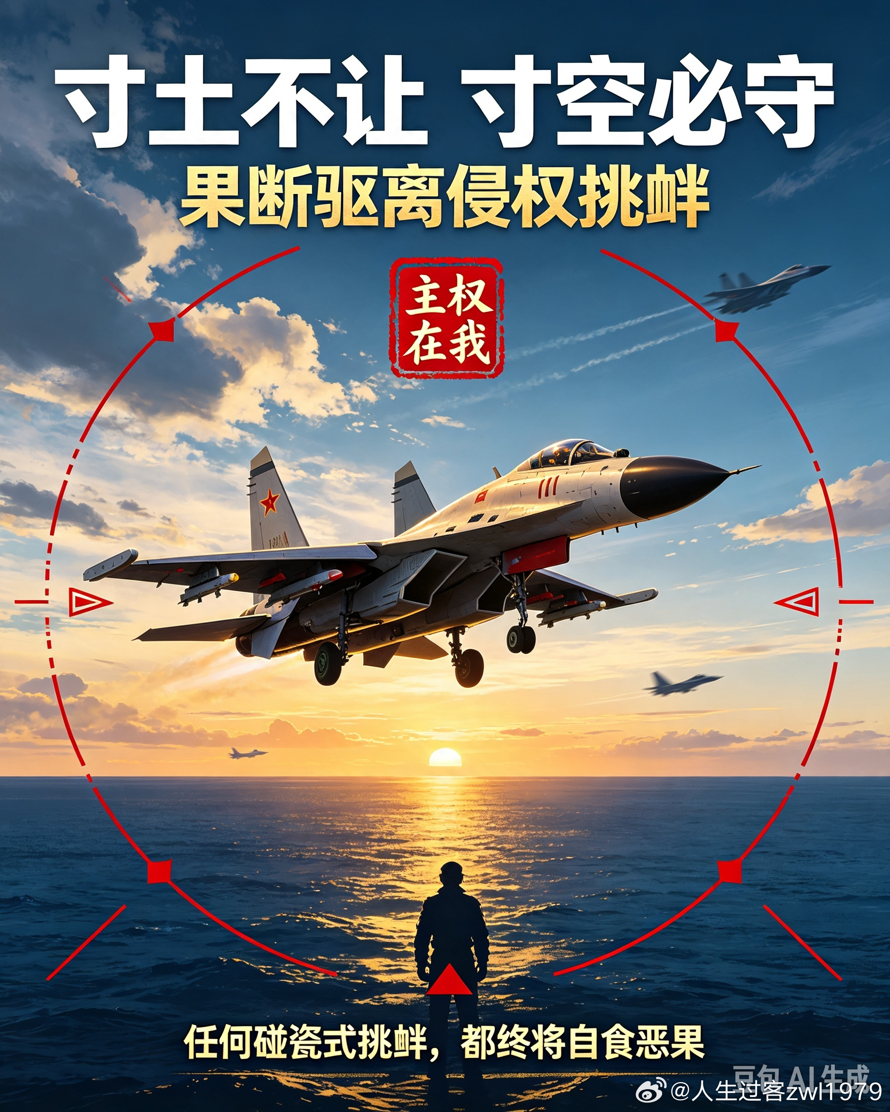 #情感热点创作激励计划# 解放军硬核驱离碰瓷外机：寸土不让，寸空必守
   近日，菲律宾军机再度非法闯入中国黄岩岛领空，上演熟悉的侵权碰瓷戏码。面对菲方蓄意挑衅，解放军南部战区海空兵力果断处置，一句“老一套，又来碰瓷了！别跟它纠缠，赶走！”的霸气喊话，刷屏全网，尽显中国军人底气与风骨。
 ​