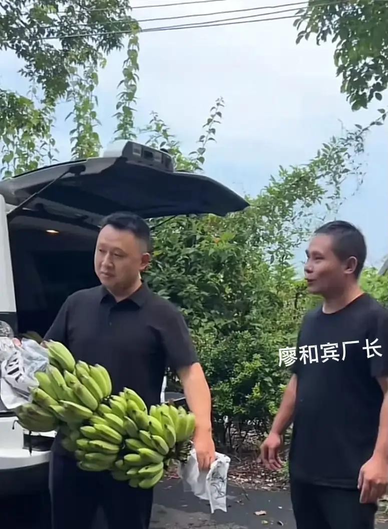 看着路虎越野车后备箱里那一大串还带着树汁的新鲜芭蕉，深圳魏总盯着愣了半天神

平时谈的都是大生意，他实在搞不懂，张大炮弄这么个刚从树上砍下来的土特产塞车里是想干嘛

直到张大炮凑近说，这玩意儿叫芭蕉，吃着比香蕉软糯香甜，北方人平时很难见到，最关键的是寓意“远离焦虑”

听到这话，两个大老爷们互相对视