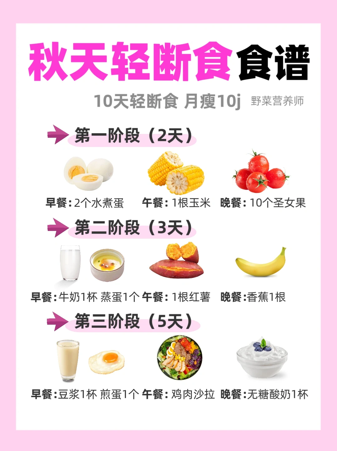 秋天🍂轻断食食谱🔥10天10斤来康康‼️