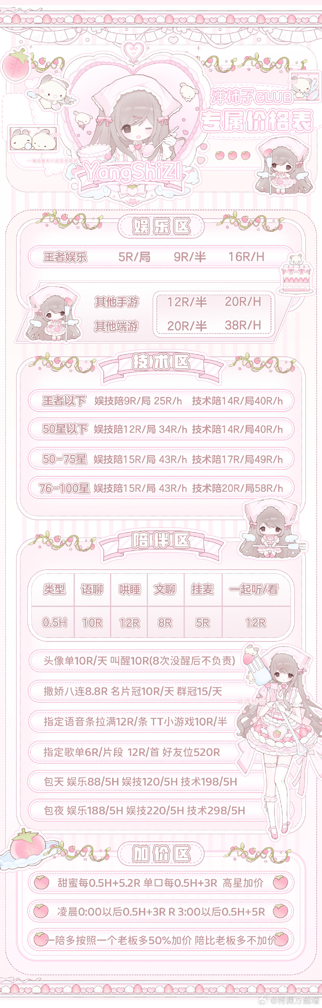 #光遇陪玩[超话]##王者荣耀陪玩团[超话]#
【洋柿子club】宝宝你好我是酥酥，洋柿子是低价主王者娱乐的混团，陪陪200+，娱乐9⃣️半 娱技1⃣️6⃣️半 技术的2⃣️6⃣️半 ，日常就是这个价格，没有喜欢的陪陪可以直接7 没有试音费茶水费 一切都以宝宝的感受为主 欢迎宝宝来看看🛰️ysz6344 ​
