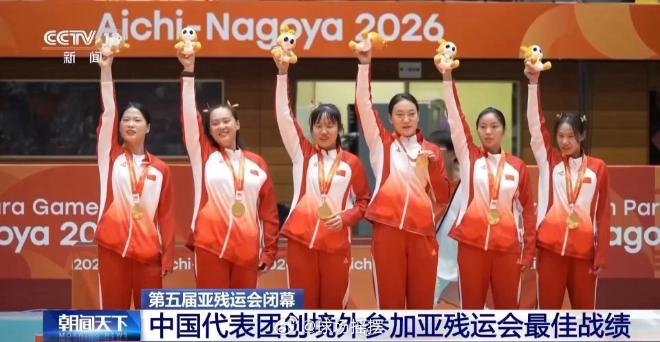 亚残运会中国创11项世界纪录10月18日至24日，第五届亚残运会在日本名古屋举行。中国代表团获‌207金‌共‌435枚奖牌‌，‌创11项世界纪录‌，位居双榜首位，创境外参赛最佳战绩 ​ ​​​