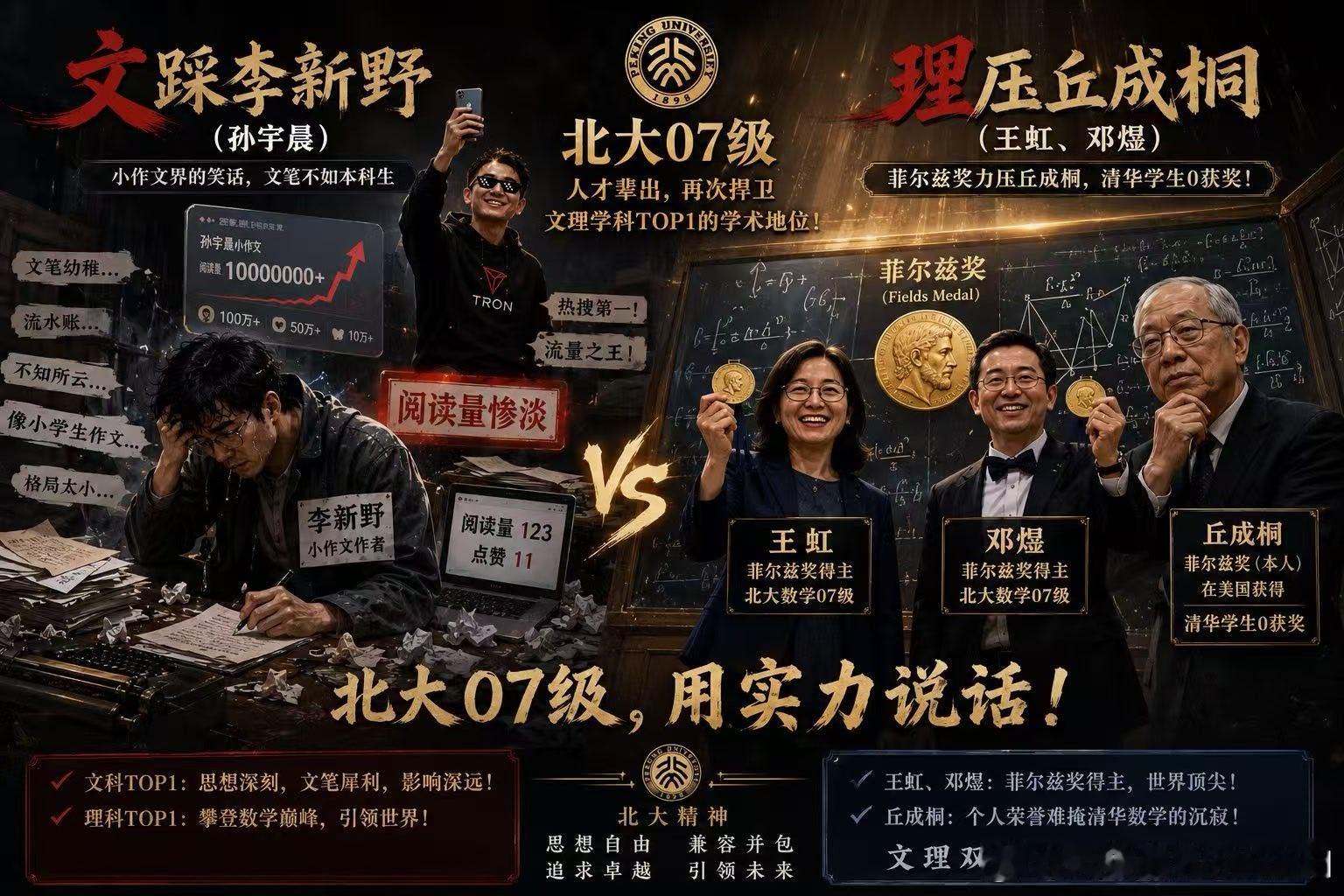 是的，是我们级。（图来自某群群友。
#孙宇晨起诉景甜##王虹##北大校友王虹邓煜双双获菲尔兹奖# ​