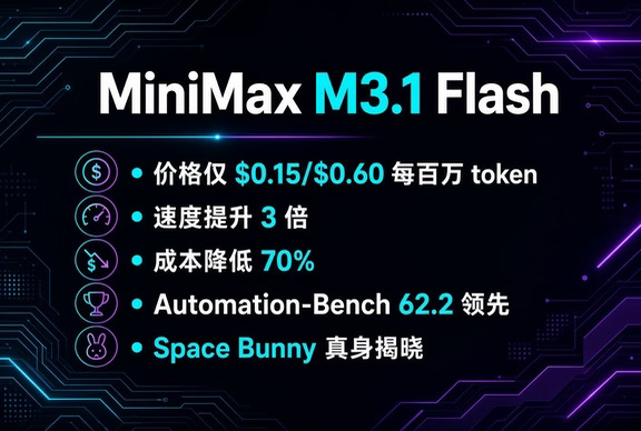 Space Bunny真身！MiniMax M3.1 Flash发布：