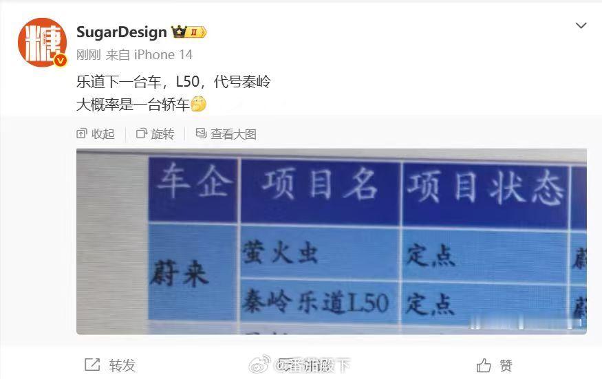 蔚来正在以养蔚来的方式养乐道，这句话可能需要5年后翻回来解读。

有些事情必须耐心沉淀，就像一辆车必须经过完整的路测才能可靠安全一样，有些东西“速成”反而会有问题。按照斌哥的设想，乐道品牌以后会是蔚来公司的销量顶梁柱。

斌哥在Q2财报电话中明确2027年乐道有【战略级新车】，被爆代号“秦 ​