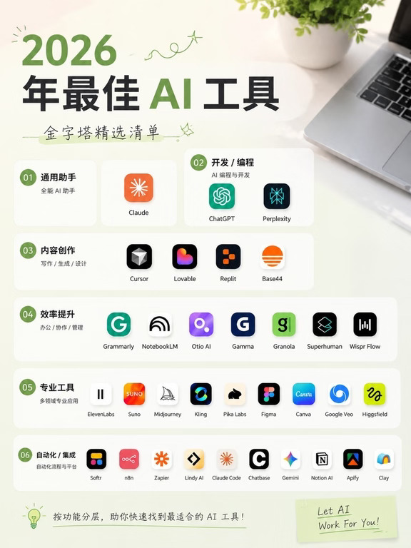 实测好用｜一份分类清晰的AI工具清单分享