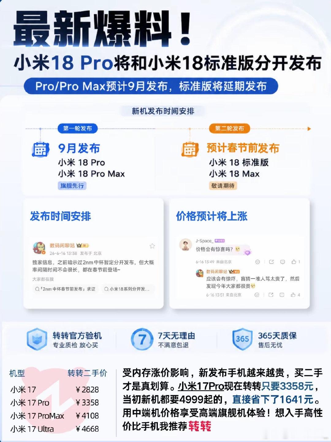 #苹果拆分iPhone18发布节奏策略奏效#
听说小米将采取同样的策略，这次的小米18也是分两次Pro系列先行，建议查查苹果内部有间谍[doge] ​