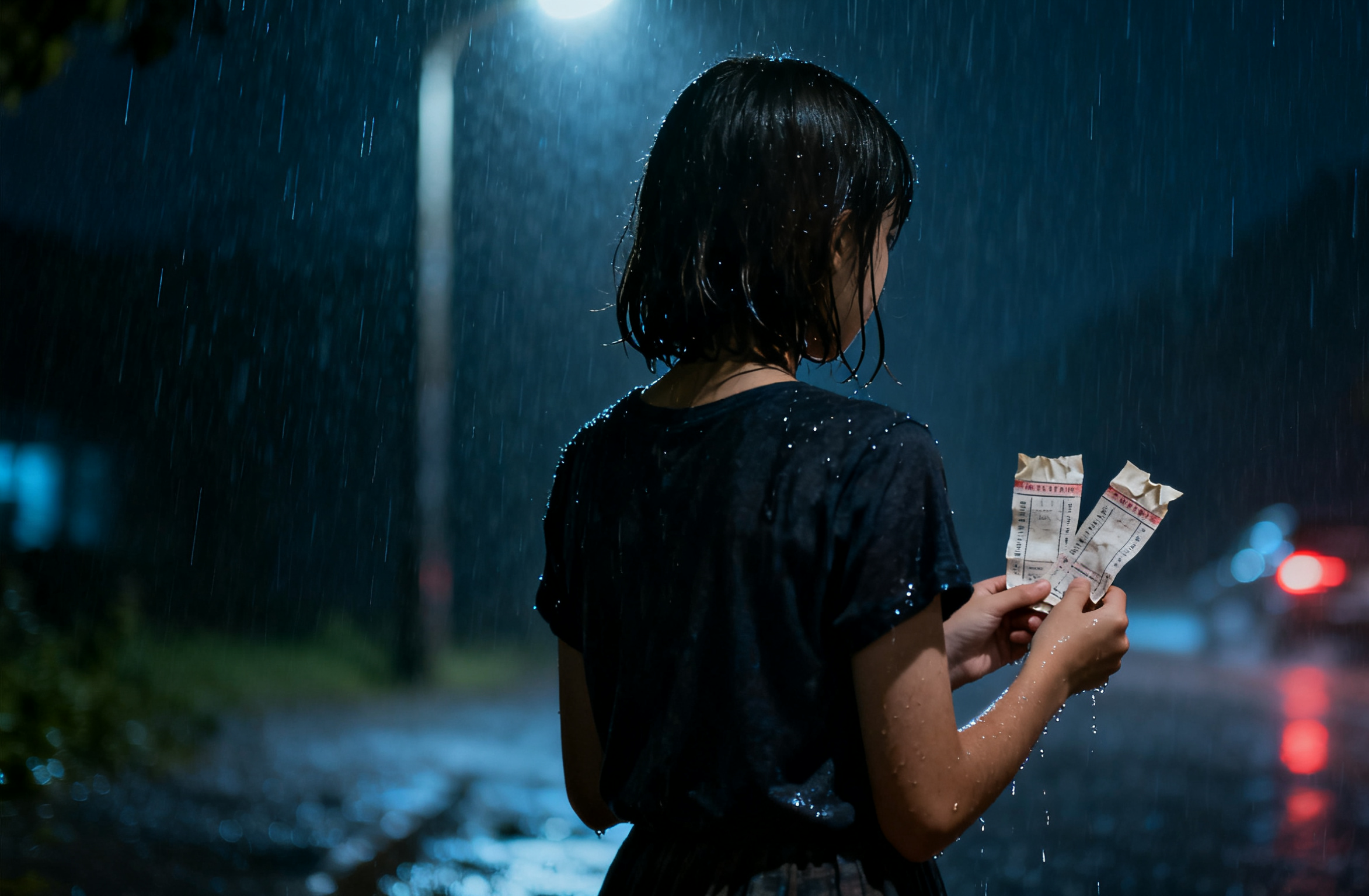 暴雨里，他说“分手吧”，她攥着湿透的电影票，站成了一座孤岛