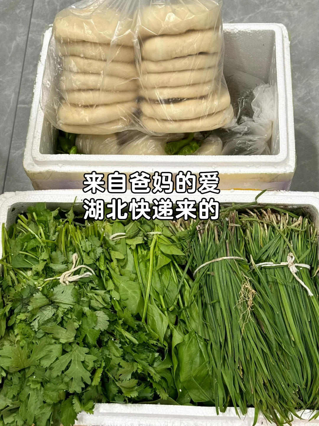 爸妈的爱湖北快递来的蔬菜居然一点没坏