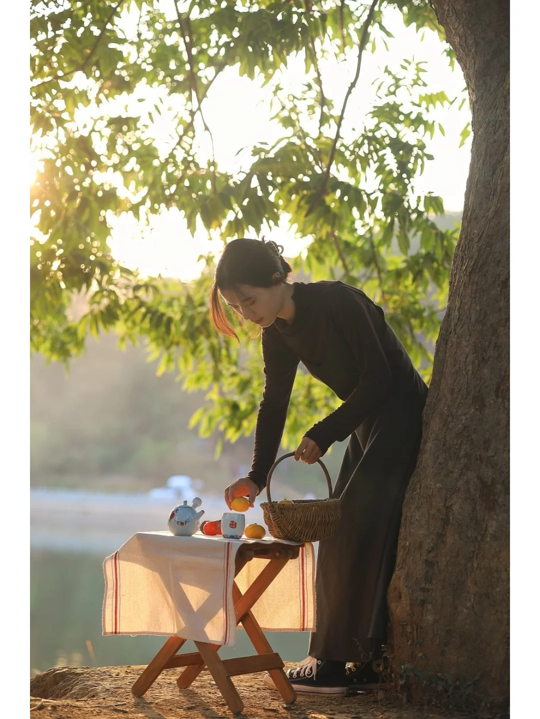 天呐，树下野餐太绝了❗️拍出法式电影感