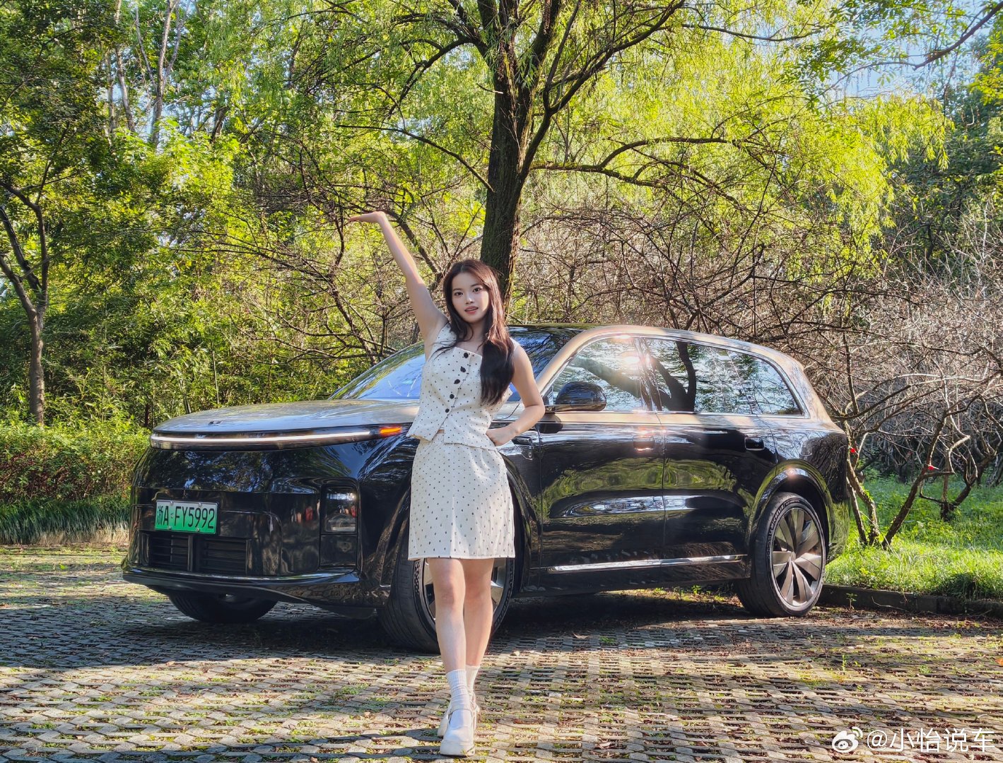 小助理和理想 L9 livis颜值都很在线，随手拍就出片了#理想l9 livis# ​