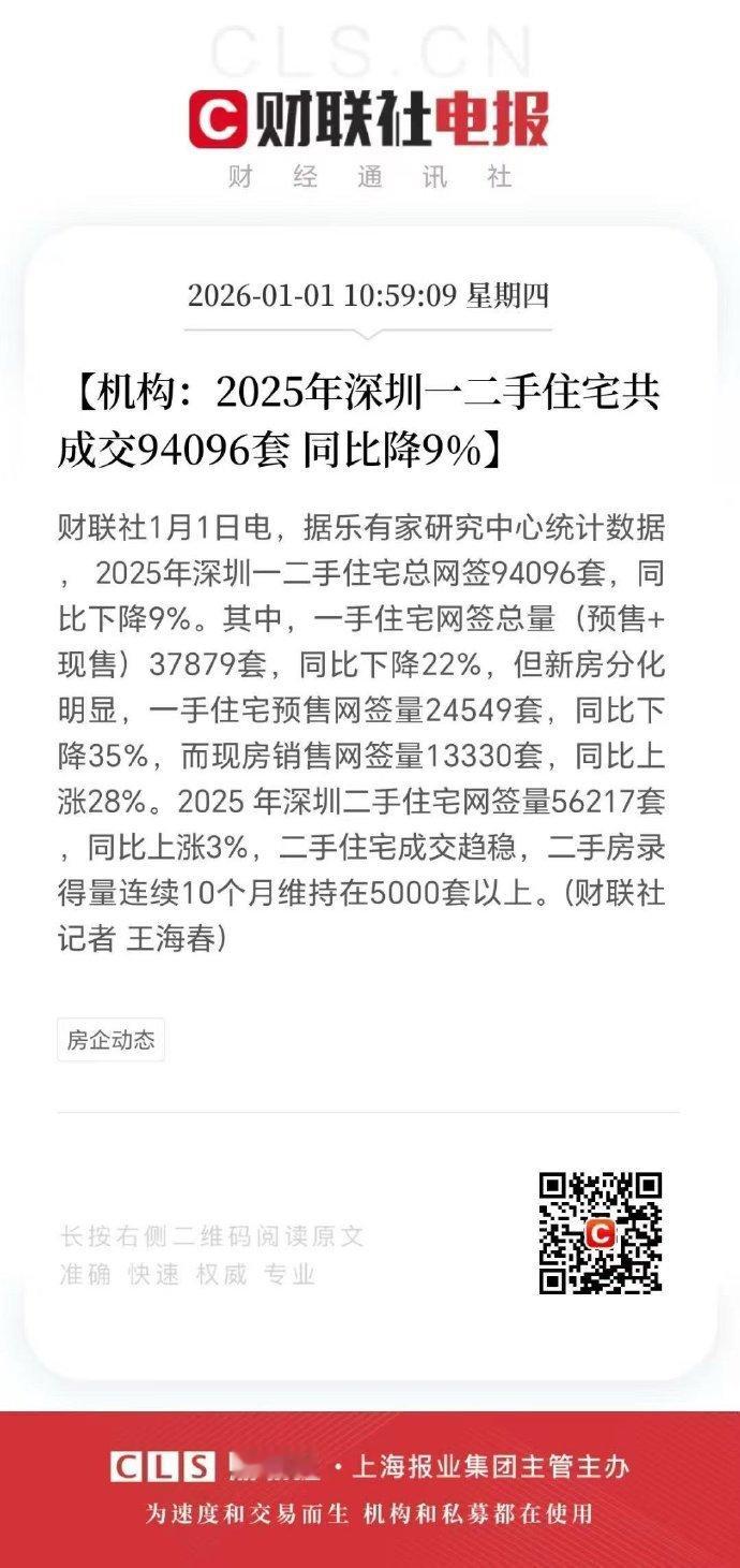 深圳已经是存量房市场 ​​​