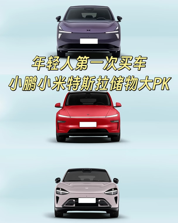 年轻人第一次买车 小鹏小米特斯拉储物大PK