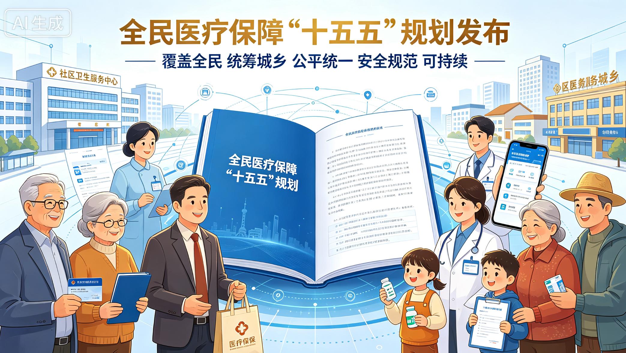 全民医保“十五五”规划正式发布，2030年建成多层次医疗保障体系新医保新规 国家医保新规 
 
近日，国家医保局正式对外发布《全民医疗保障“十五五”规划》，为未来五年我国医疗保障事业发展划定清晰路线图，规划明确提出，到2030年全面建成多层次医疗保障体系，向着医保普惠均衡的目标稳步迈进，门诊