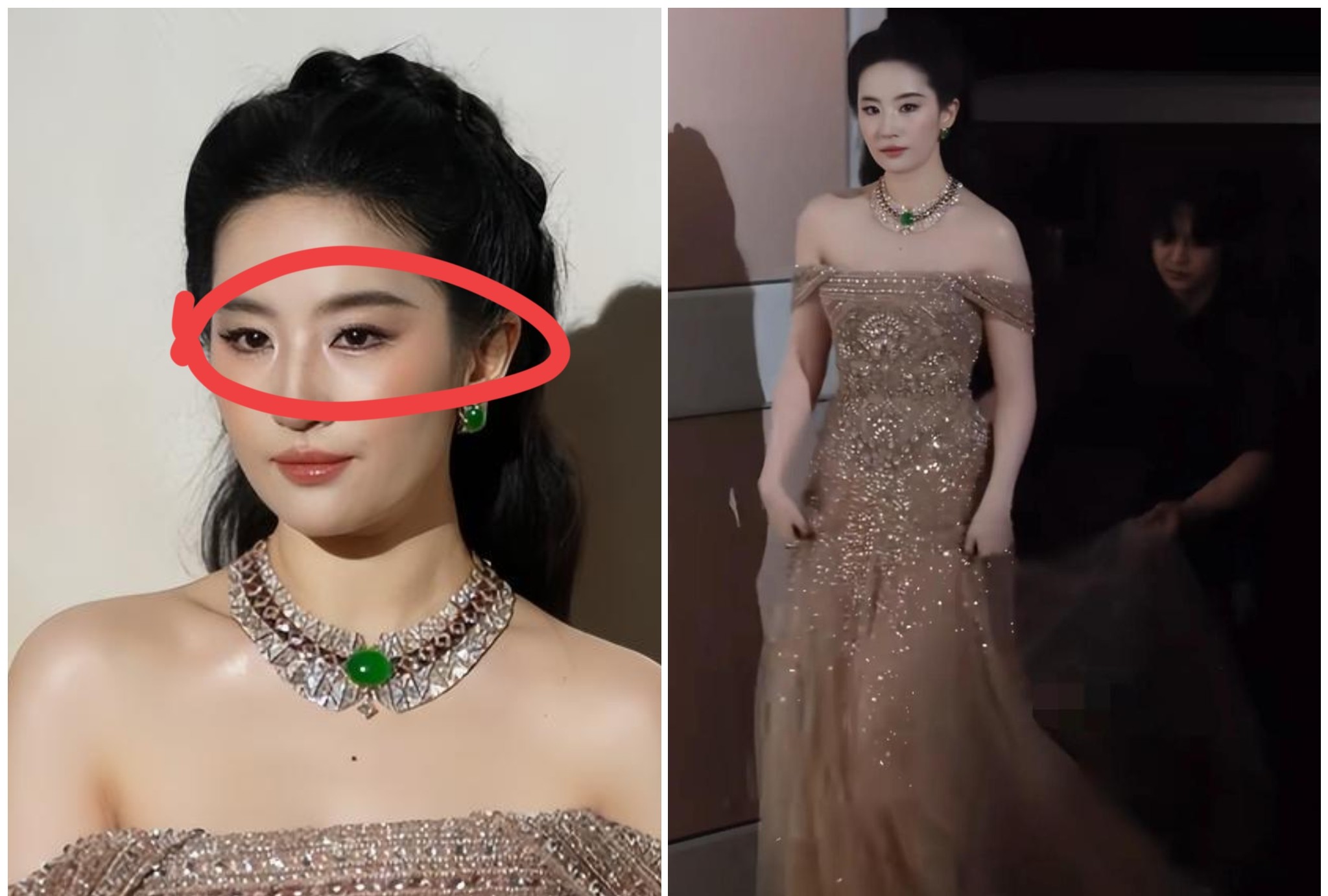 刘亦菲近照引发热议：仙气淡了，状态变了？

宝格丽去年10月在上海那场活动，灯光一打，镜头一怼，好多人刷到生图时下意识往上划——又停住，再点开放大，盯着看了几秒。不是没认出来，是认出来了，却愣了一下：这真是刘亦菲？