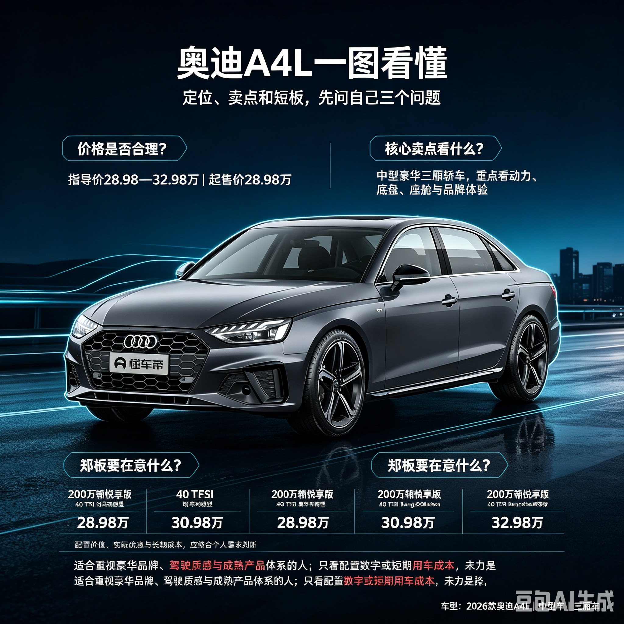 奥迪A4L选前先想清这三个问题
