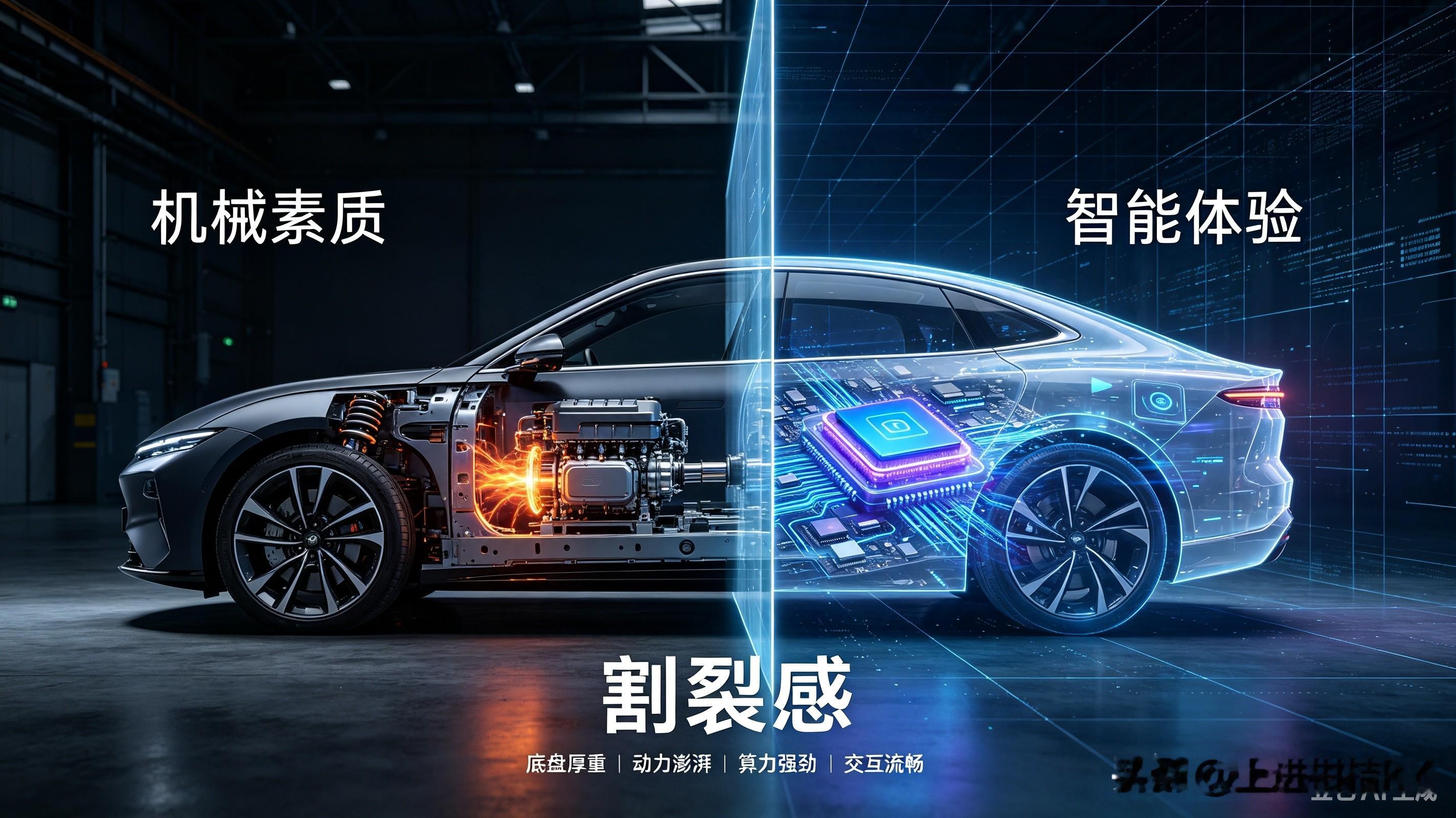 在很长一段时间里，汽车世界被一道无形的墙分割成两半：一半是钢铁与机械的交响，追求底盘的厚重、动力的澎湃；另一半是代码与芯片的狂欢，崇尚算力的强劲、交互的流畅。然而，许多所谓的“智能汽车”不过是这两半的简单拼接，机械素质与智能体验如同两条平行线，虽近在咫尺，却始终无法真