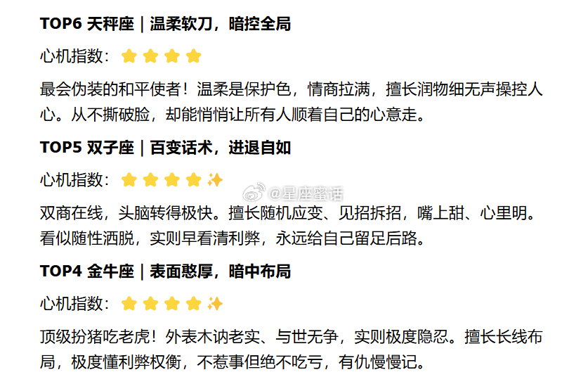 12星座心机排行榜⚠️一个比一个藏得深！狠人都在前列：星座摩羯座白羊座 ​​​