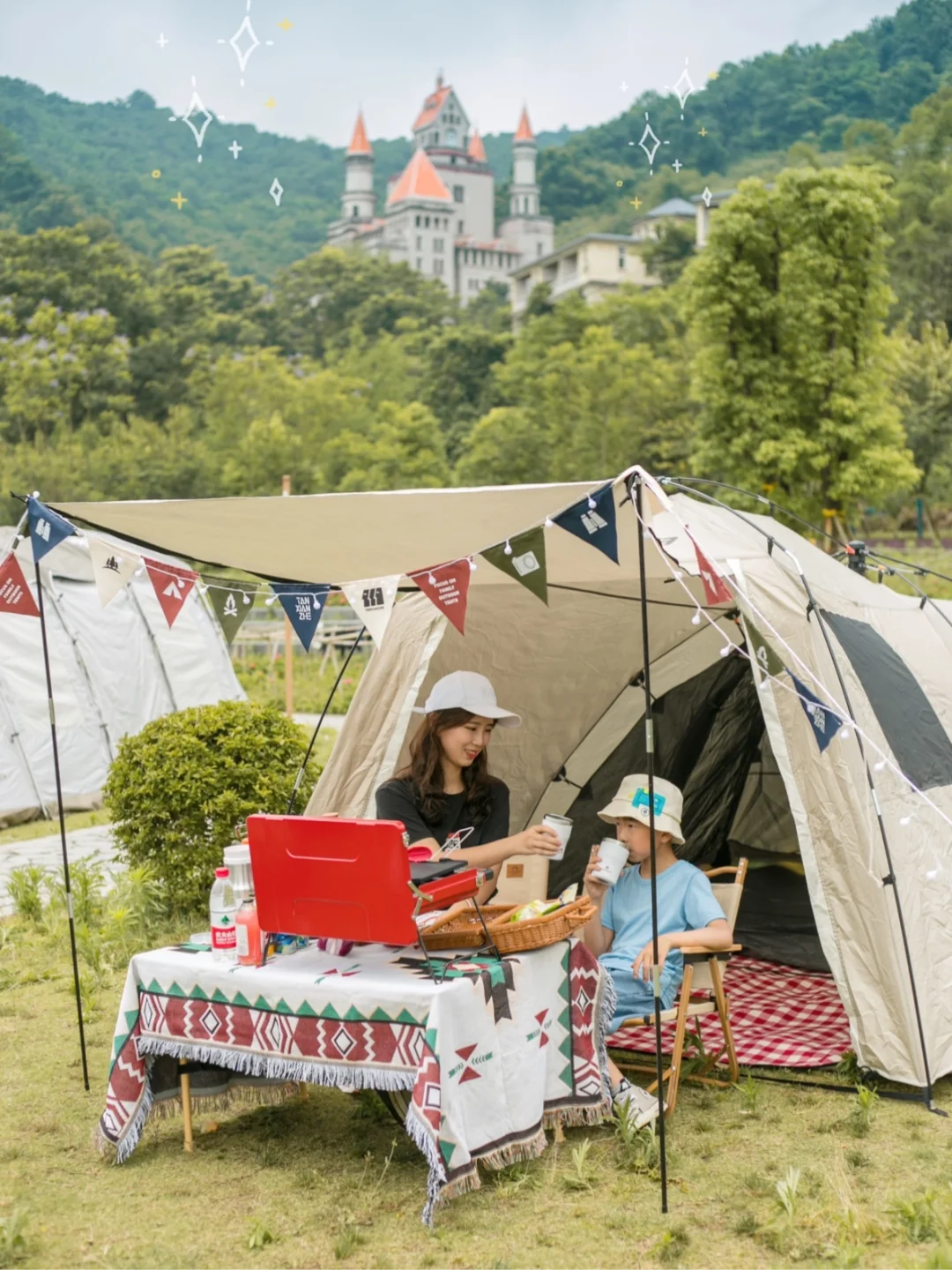 重庆小众露营⛺️城堡花海的露营就是要氛围感