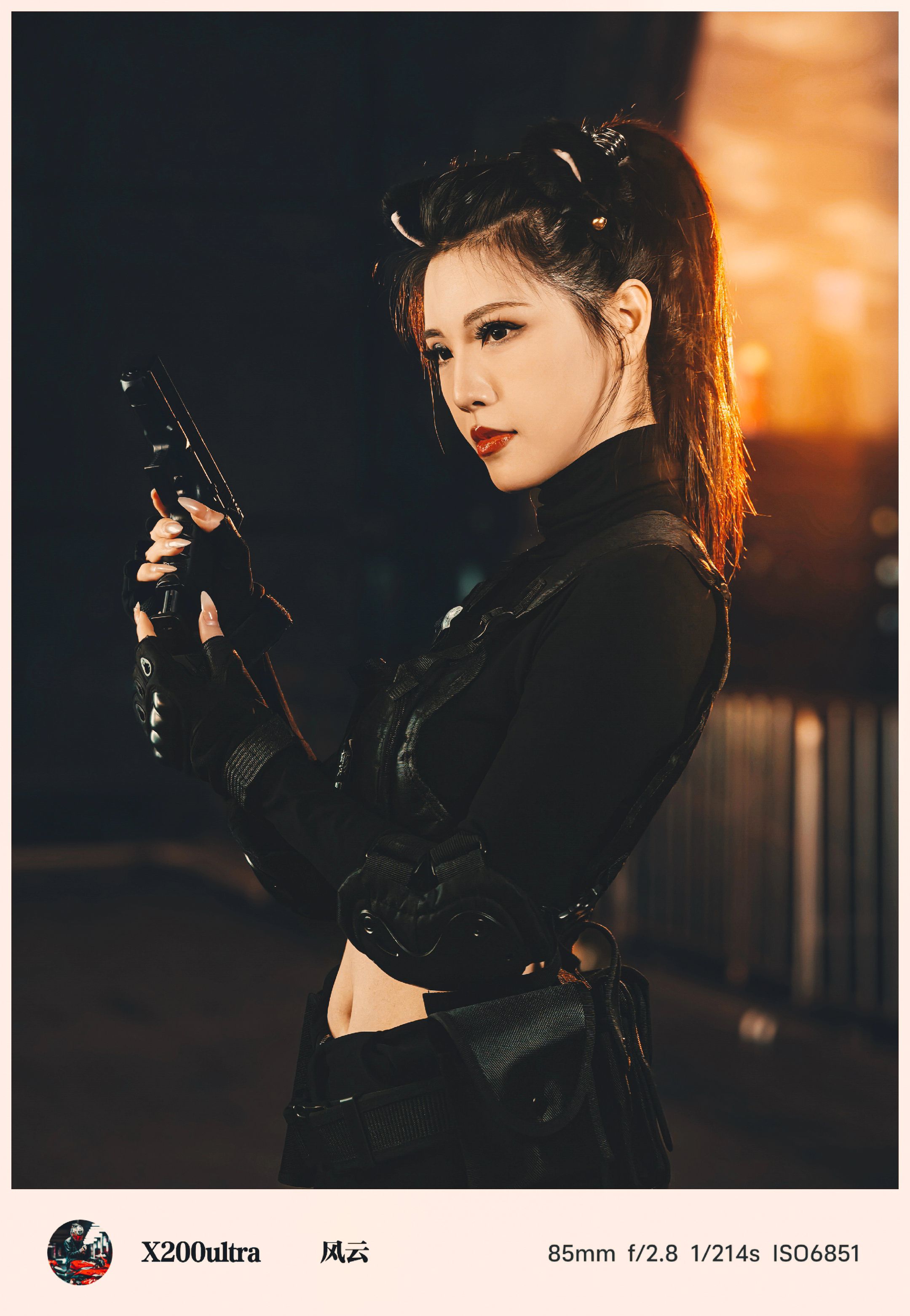 又美又飒的车模小姐姐，拍氛围人像大片