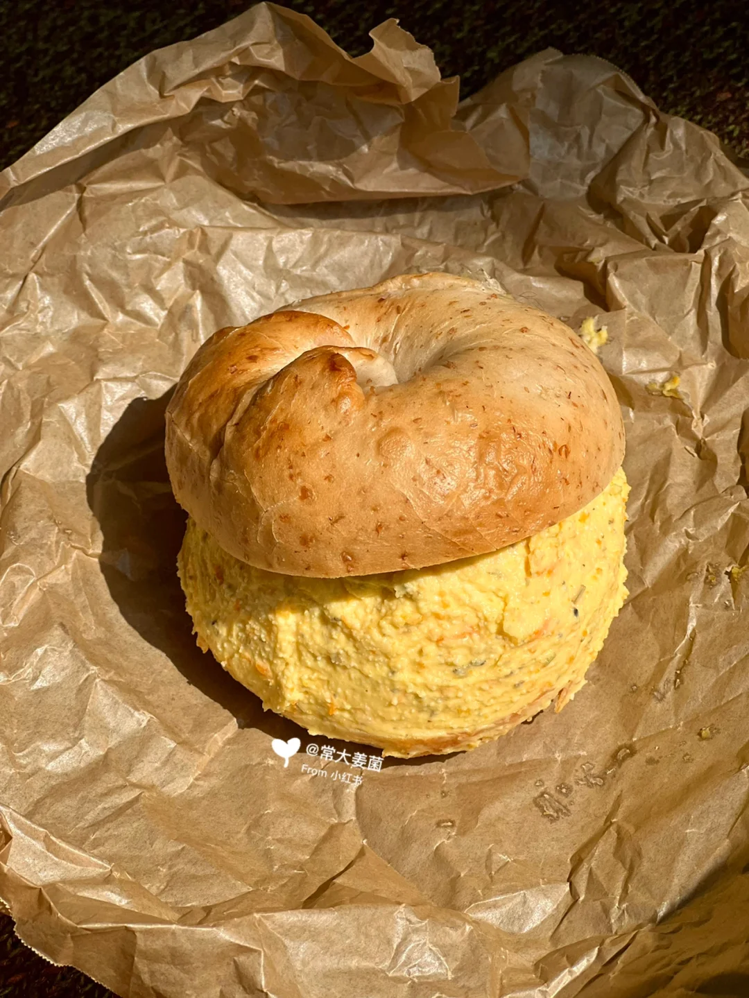 自制渍橙皮涂抹奶酪学会了嘛？🧀贝果三明治