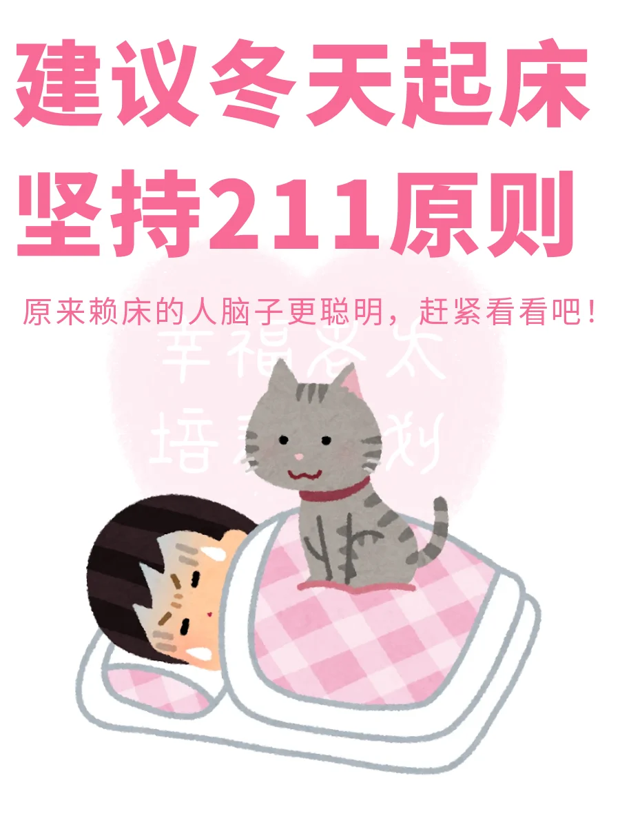 真心建议：冬天起床坚持211原则🥶