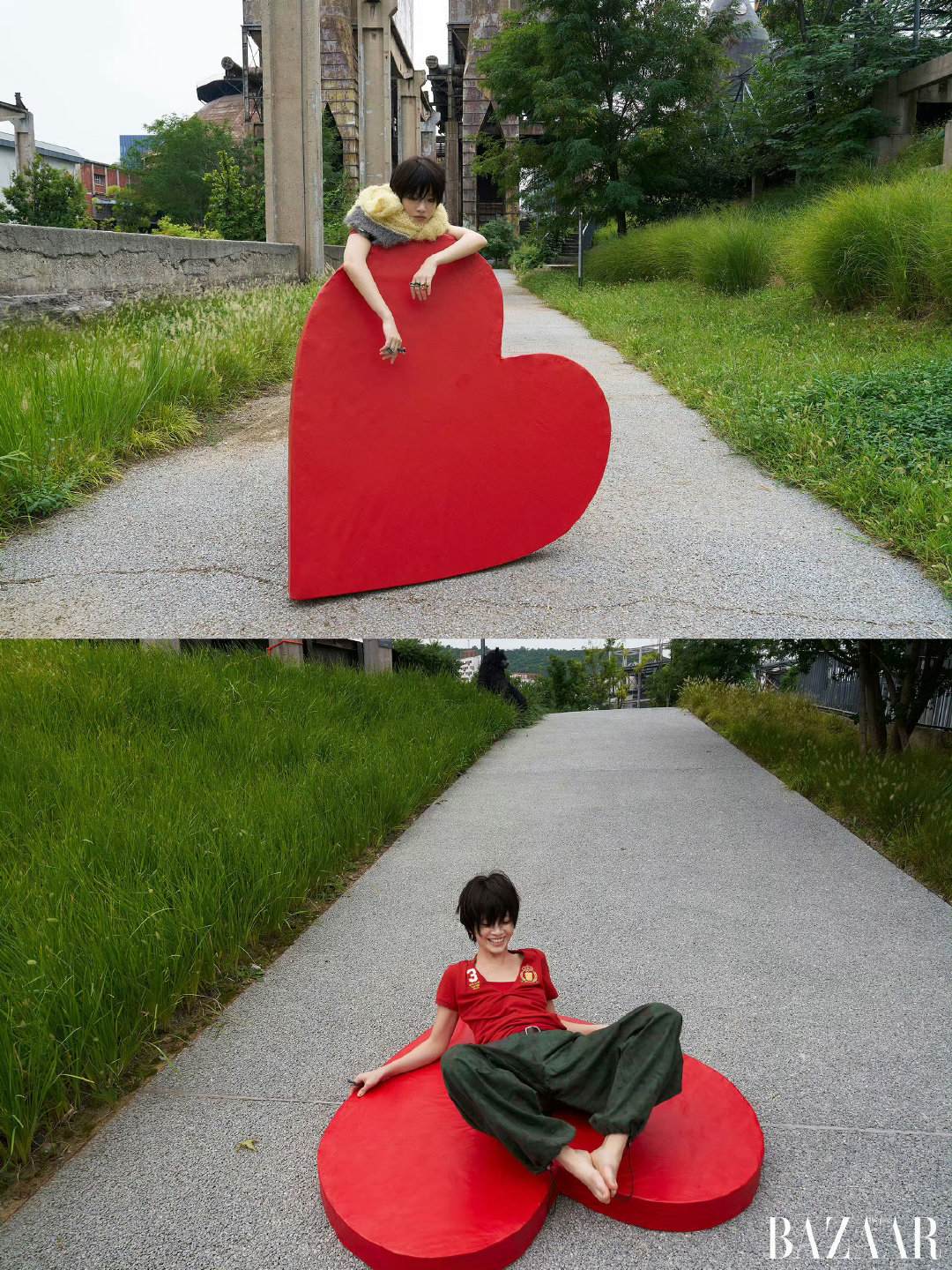 #网友说李庚希可以起诉芭莎了# 谁家小孩在户外玩草被时尚芭莎拍下来了[疑问] ​