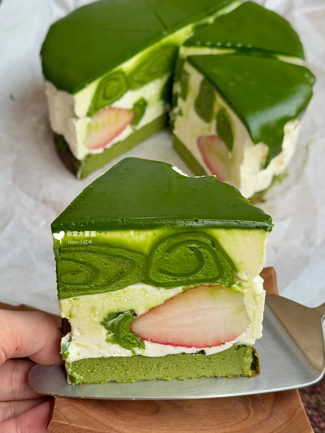 🍓草莓浓抹卷巴斯克🍵茶香+果香🤩清雅挂绝！