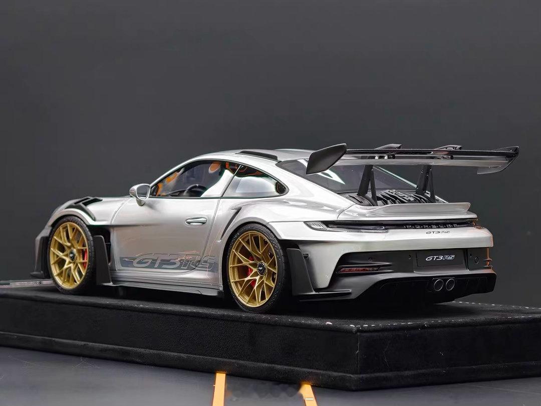 HH 1/18 保时捷 992 GT3RS GT银2.0  限量30 售价3380 DJ365T#豪车超跑##汽车模型##汽车模型[超话]##大东家模玩##保时捷# ​