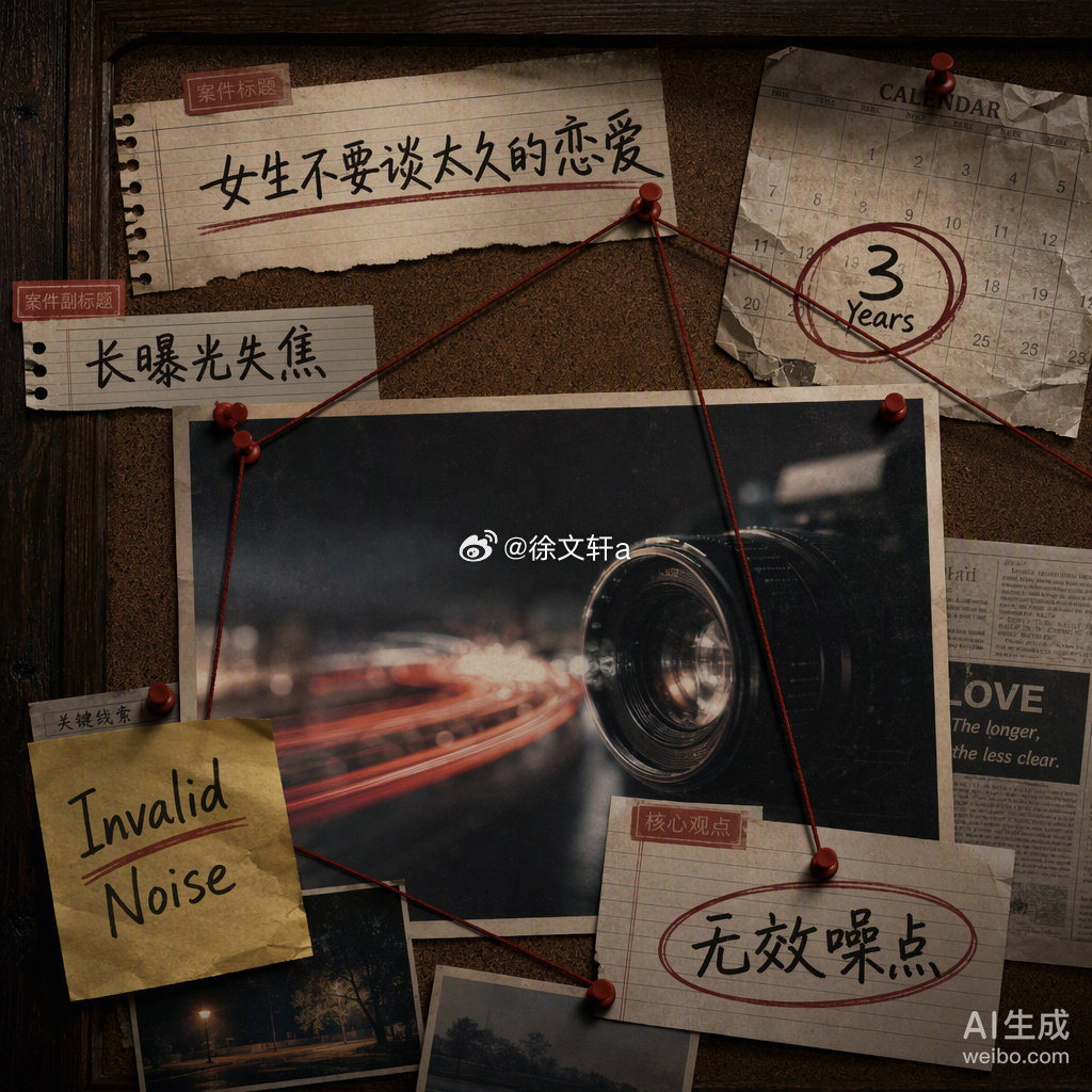 恋爱只是让你了解一下对方，不是让你去扒人家的底细，

结婚就是两人凑合一块过日子。

“女生不要谈太久的恋爱”这个话题，本质上是在提醒我们警惕关系中的“长曝光失焦”。

当一段感情持续了三五年却迟迟没有推进到下一个阶段，它就像是一次快门开启时间过长的拍摄。最初的激情是多巴胺带来的高光，但随着时间推移，如果没有明确的对焦目标（比如结婚或共同规划），画面很容易因为外部的微小抖动而产生严重的模糊。

很多人舍不得结束，是因为觉得投入了太多时间成本，但在摄影逻辑里，这叫做“无效噪点”。你为了等待一个并不存在的完美光线，让底片在黑暗中积累了太多的杂质。男方若长期以“时机未到”为由回避责任，其实就是在用模糊的构图来掩盖不愿显影的真实意图。

真正的安全感不是靠运气显影。在感情的取景框里，设定一个合理的“曝光时限”非常必要。一年看清人品，三年决定去留。如果到了临界点画面依然浑浊，果断按下停止键，远比在漫长的等待中让整张底片彻底报废要明智得多。握紧镜头，看清那些被拖延掩盖的裂痕，守住人生的颗粒度。...