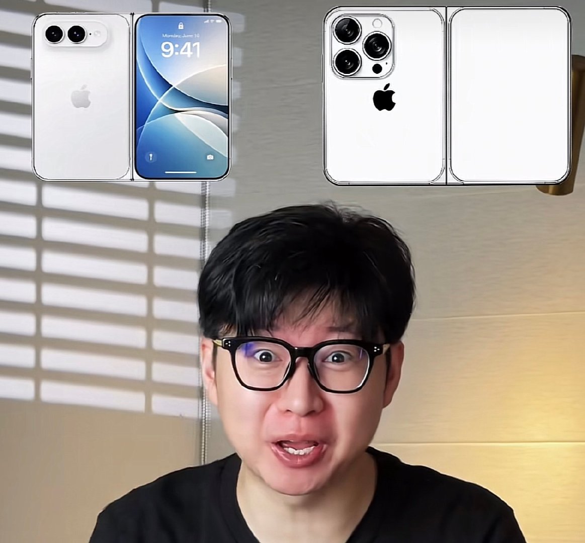 #曝iPhoneUltra无折痕失败#抖音有个博主说苹果今年有两款折叠屏，一个是双摄像头版本，一个是三摄像头版本，难道一个是Pro，一个是Ultra？ ​