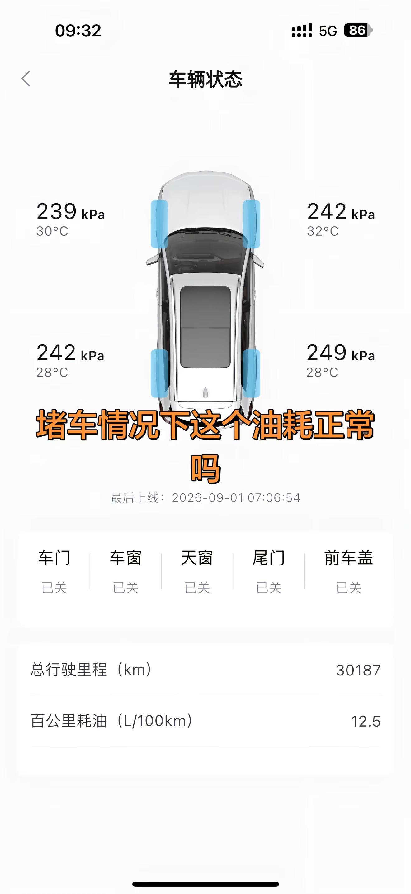 你们堵车油耗一般会上升多少