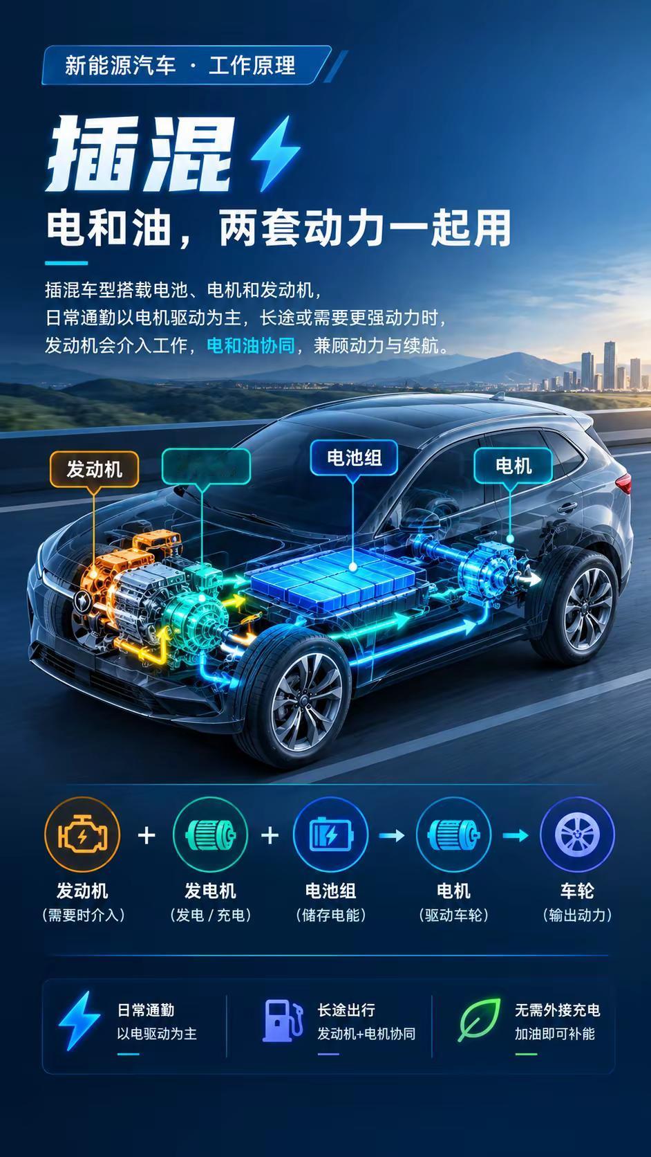 插混和纯电汽车有什么区别，应该怎么选。新能源汽车 汽车知识 插混