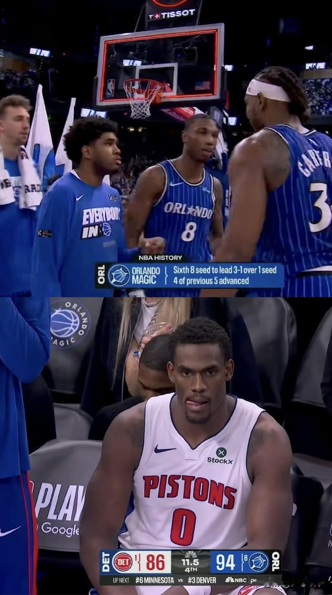 活塞在首轮系列赛1:3落后魔术，作为东部常规赛冠军，活塞被黑8的概率很...