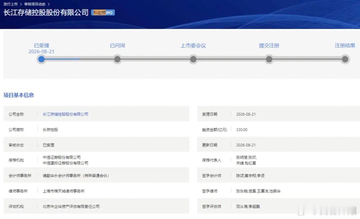 炸裂！长江存储要来了！单季利润333亿！ 
刚刚公布，国产存储巨头长江存储控股IPO获受理！前有长鑫科技，现在长江存储也临近了！国产存储正式迈入“资本扩张”的新阶段。 全球NAND Flash排名跃升至第三、国产第一。
长江存储一季度净利润也达到了333亿元，这也是奔着全年净利润超千亿去的？不输长鑫存 ​
