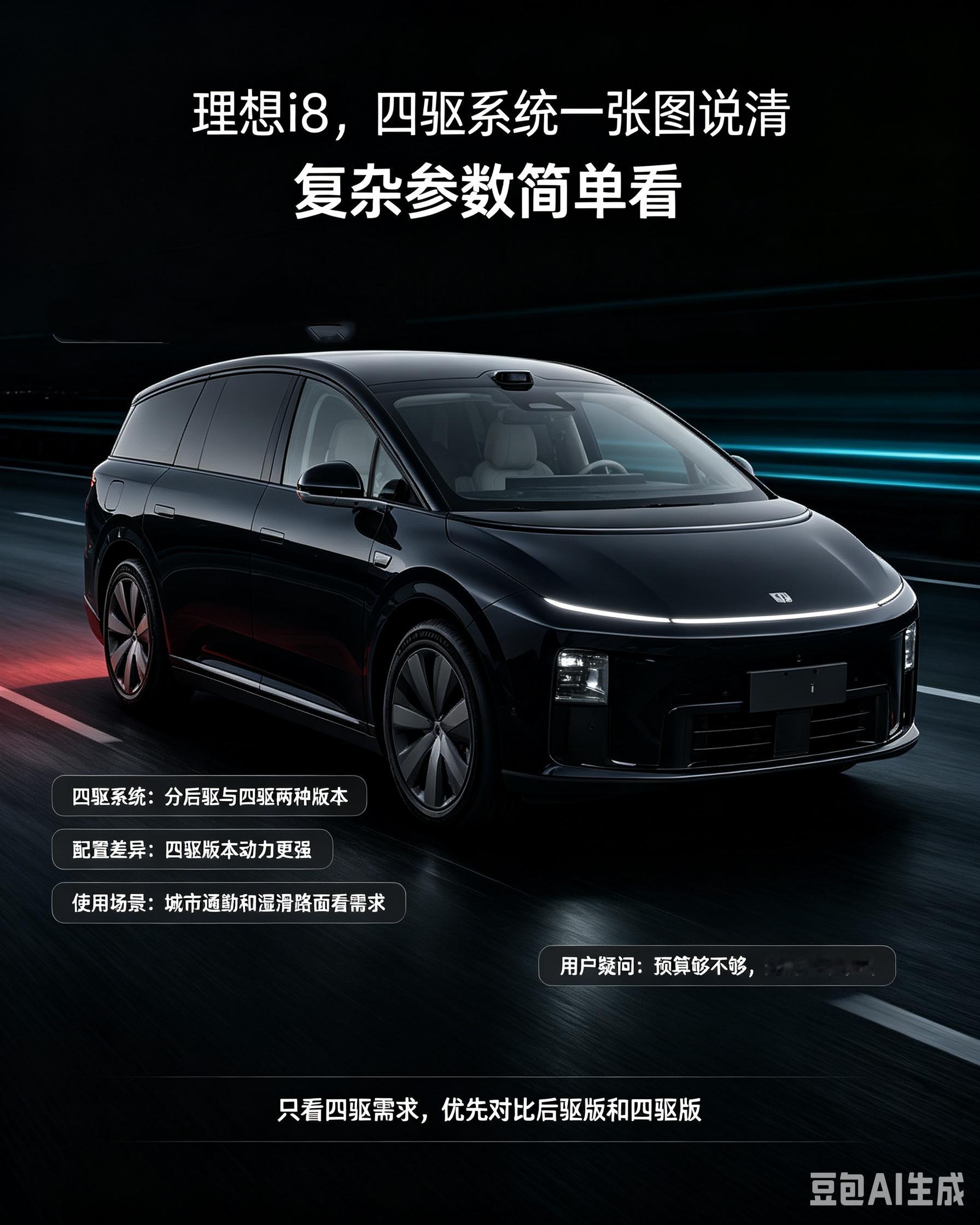 理想i8四驱，一张图给你讲明白