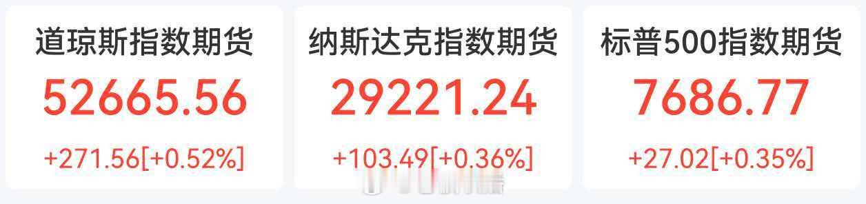 【#美芯片股盘前集体上涨#】10月26日，美股盘前三大股指期货涨跌不一，截至北京时间17:35，道指期货涨0.52%，纳指期货涨0.36%，标普500指数期货涨0.35%。

大型科技股涨跌不一，特斯拉涨超2%，SpaceX涨超1%，谷歌、亚马逊、微软涨0.6%，英伟达涨0.46%，苹果跌超1%。

存储芯片股盘前多数上涨，SK海力士 ​
