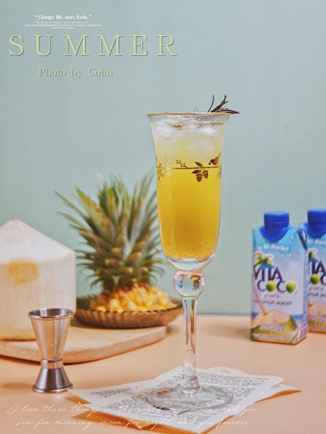 夏日氛围感椰子水鸡尾酒🌴清爽低卡