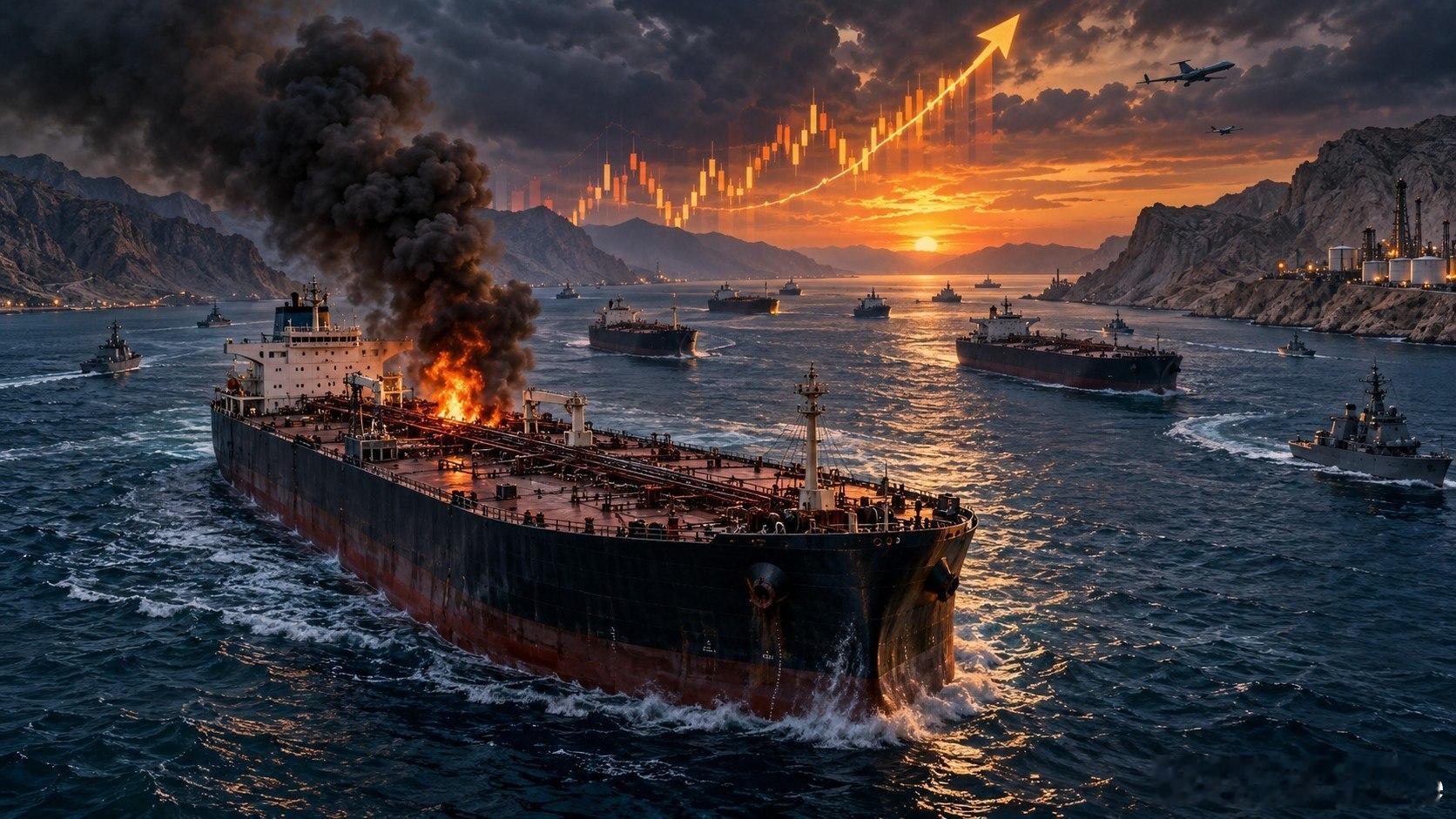 美伊冲突持续升级，霍尔木兹海峡的航运安全问题，再次成为推动国际油价上涨的主要原因。

周一，布伦特原油上涨至每桶96.77美元，WTI原油报91.94美元。过去一周，布伦特原油累计上涨7.8%，WTI更大涨近10%。

美国与伊朗近期在霍尔木兹海峡及周边水域发生多次冲突，市场担心油轮运输可能长期受到影响。 ​